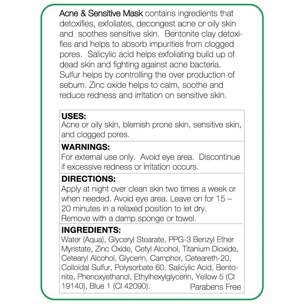 Acne & Sensitive Mask 1.7oz