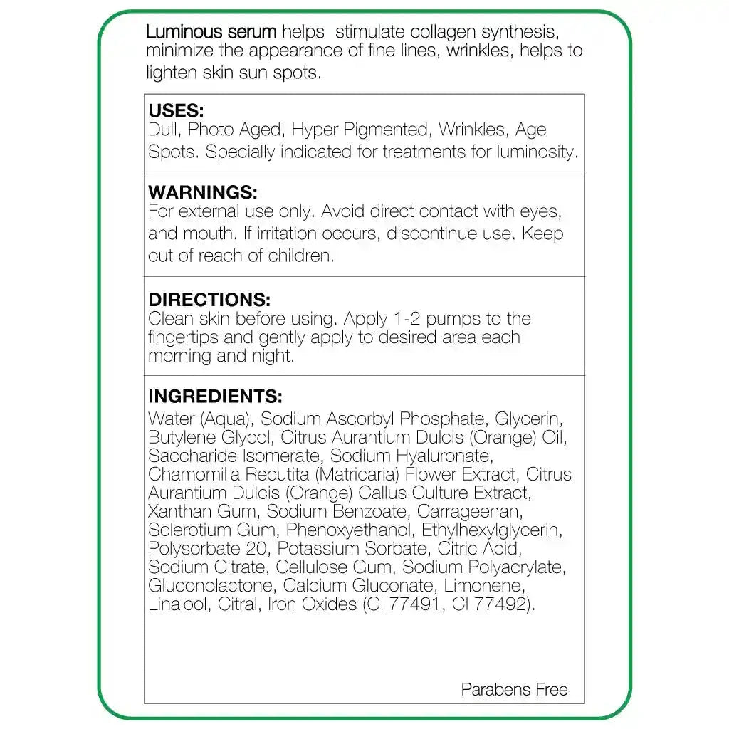 Luminous Serum Vit C & Stem Cells 1oz