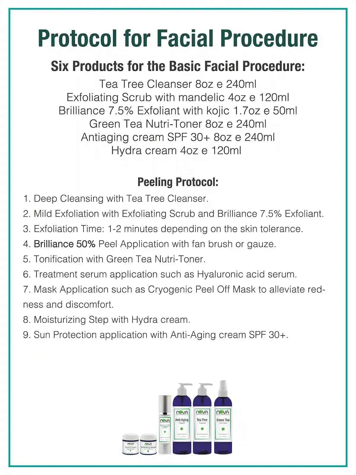 Facial Preparation Kit 6 products with SPF