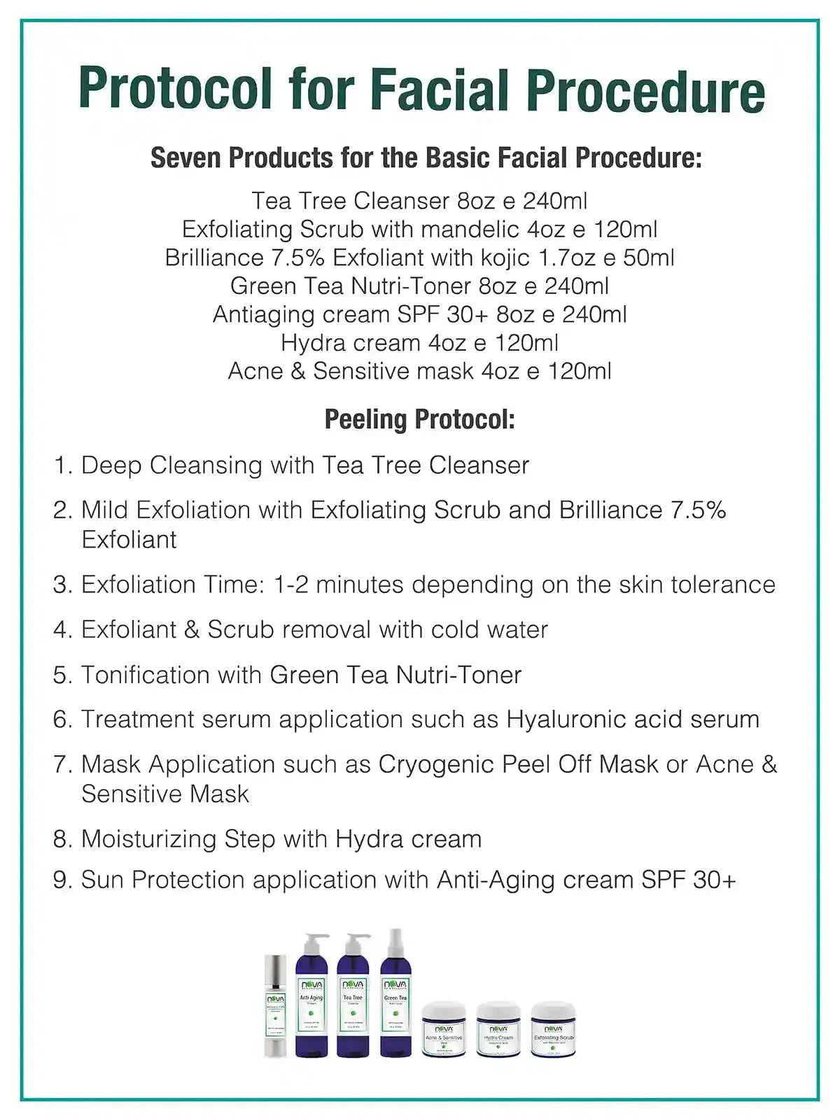 Facial Preparation Kit 7 products with SPF