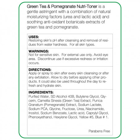 Green Tea & Pomegranate Toner 1.7oz