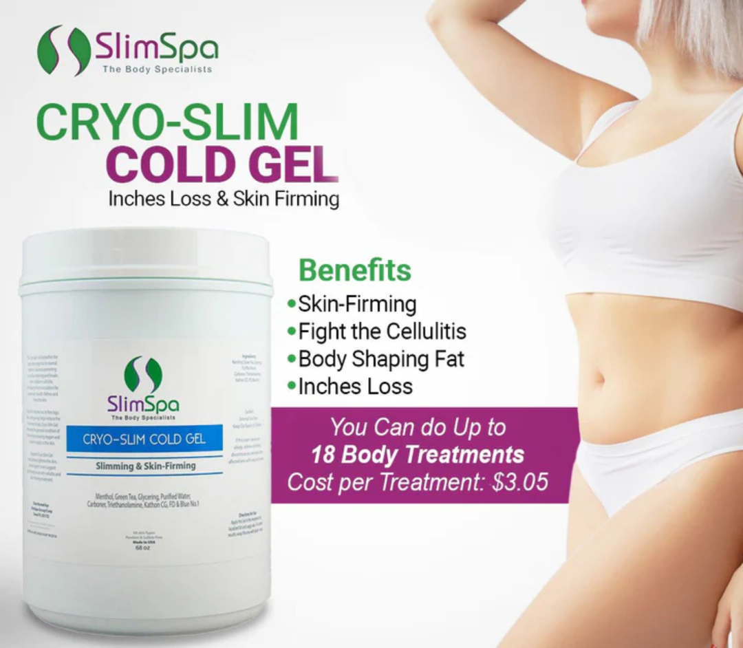 Cryo Slim Cold Gel – Cooling Fat Reduction & Skin Firming – 68 oz