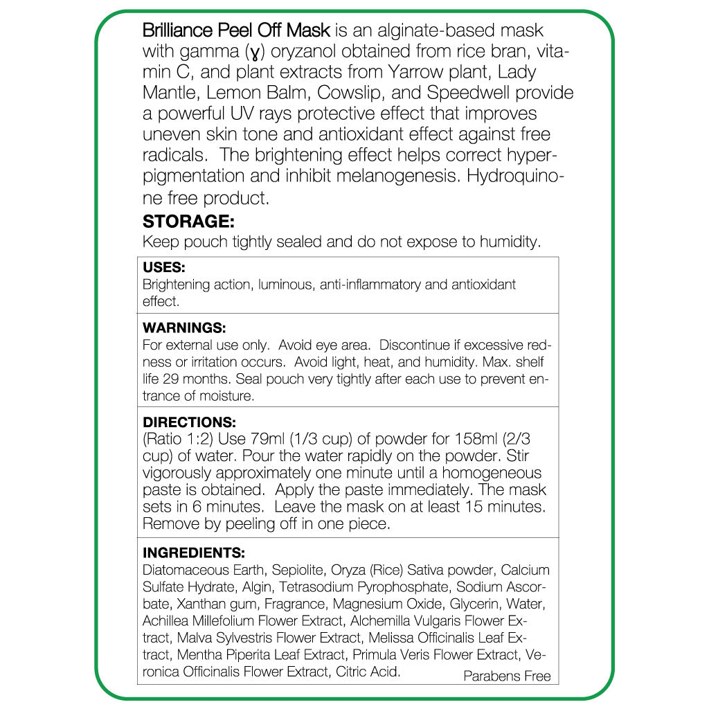 Brilliance Peel-Off Mask 20oz