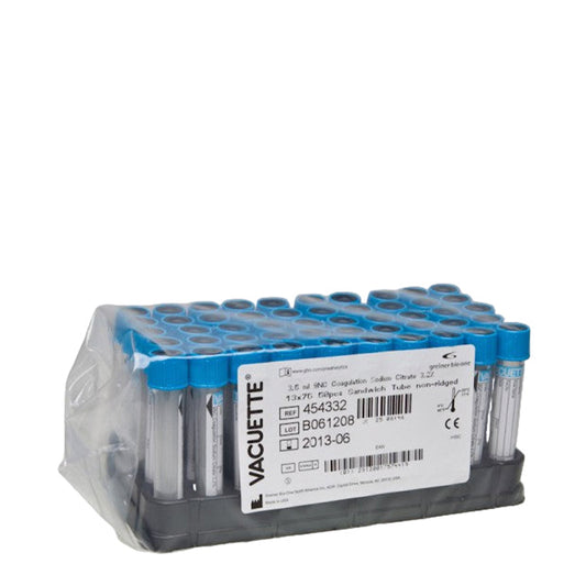 Tubos de recogida (de plástico) con citrato de sodio – 3,5 ml 50 unidades