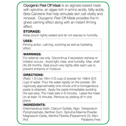 Cryogenic (Spirulina) Peel-Off Mask 20oz