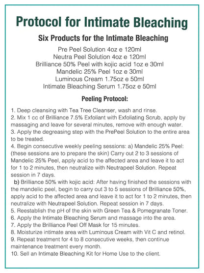 Intimate Bleaching Back Bar Kit