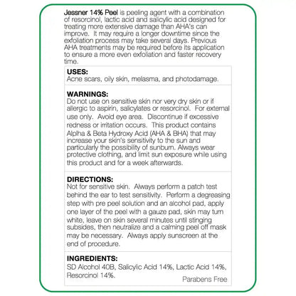 Jessner's Peel 14% 1oz