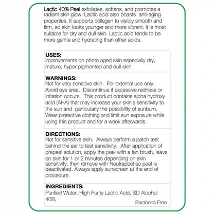 Lactic 40% Peel 2oz