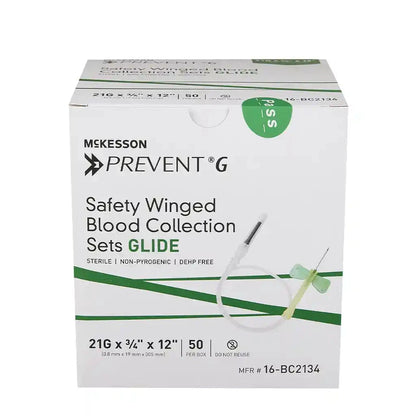 Safety Winged Collection Sets - GLIDE McKesson Prevent® 21G