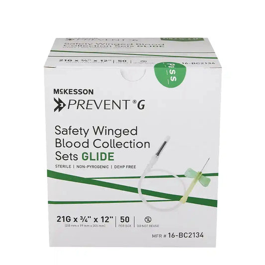 Safety Winged Collection Sets - GLIDE McKesson Prevent® 21G