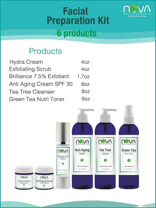 Facial Preparation Kit 6 products with SPF