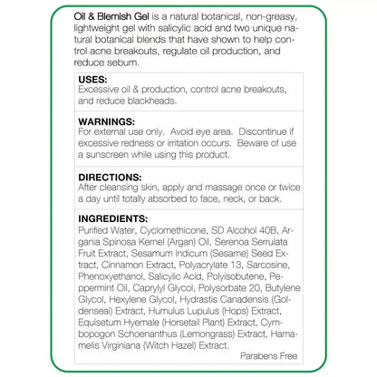 Oil & Blemish Gel 1oz