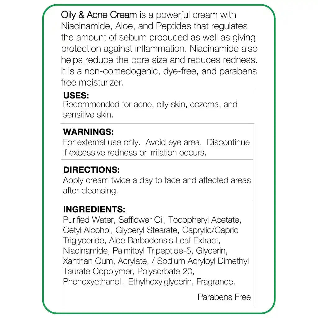 Oily & Acne Cream 1.7oz