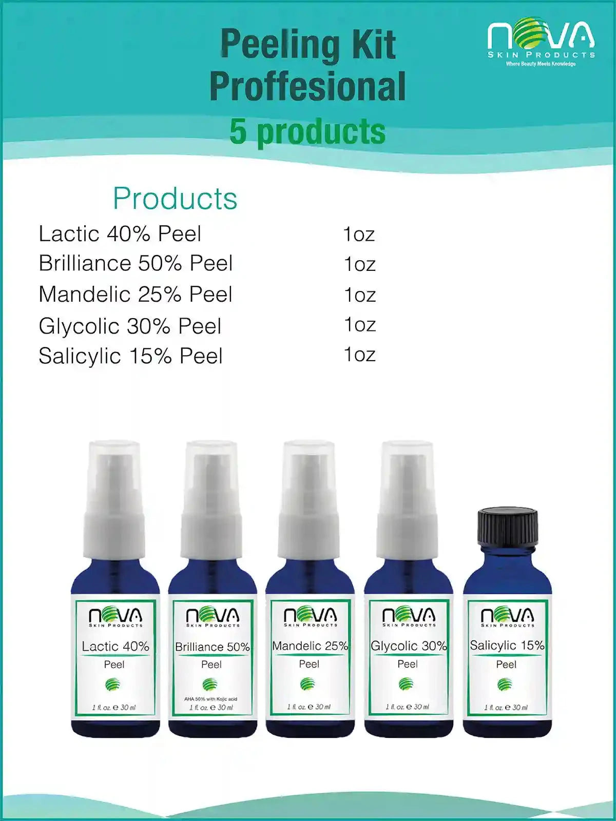 Peeling Kit Professional 5 peels of 1oz