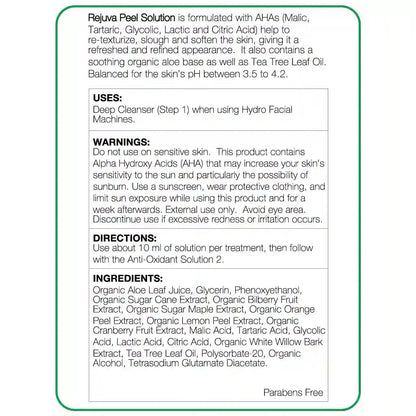 Rejuva Peel HydroFacial Solution 8oz
