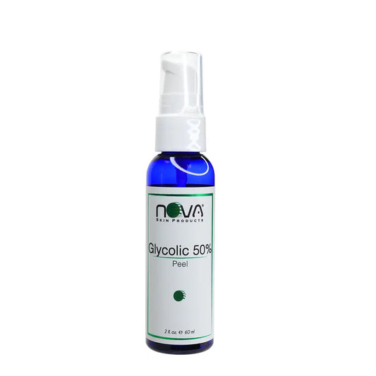 Nova Glycolic 50% Peel bottle on a white background