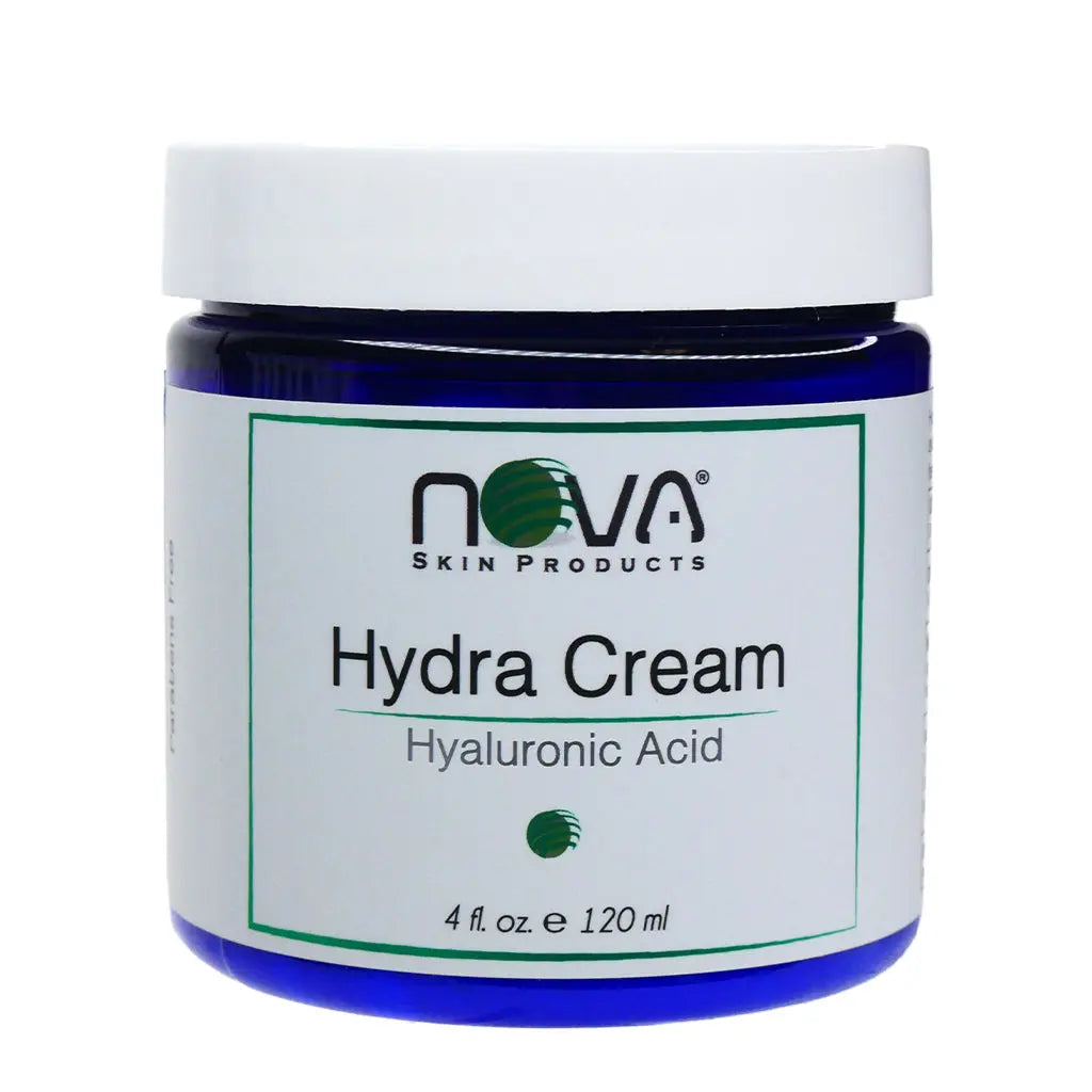 Jar of Nova Skin Products Hydra Cream on a white background
