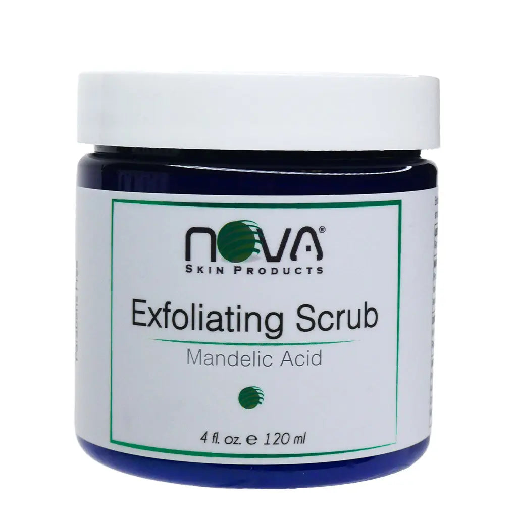 Jar of Nova Skin Products Exfoliating Scrub on a white background